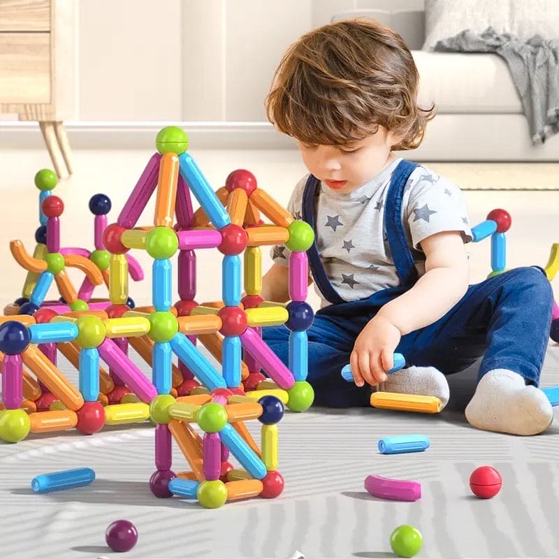 Magnetic Blocks Bar Toy, Magnetic Sticks & Balls Building Blocks Toys, Children's Magnetic Construction Set, Toddler Learning Sensory Toys for Kids, Learning Educational Stacking Toys for Kids Magnetic Blocks Bar Toy, Magnetic Sticks & Balls Building Blocks Toys, Children's Magnetic Construction Set, Toddler Learning Sensory Toys for Kids, Learning Educational Stacking Toys for Kids